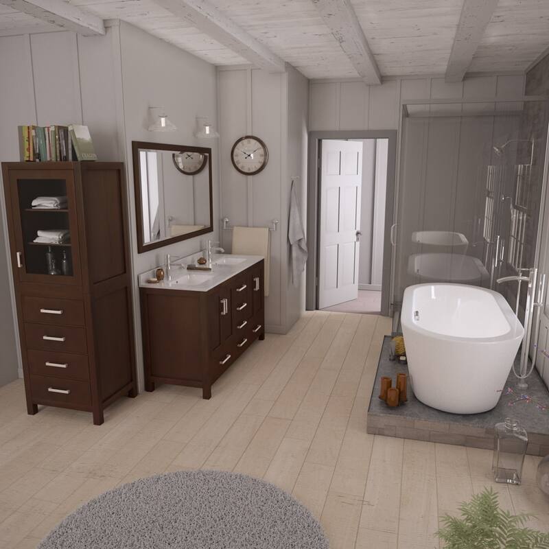 Wyndham Collection WC1414LT Sheffield 71-1/4" Hardwood Free Standing
