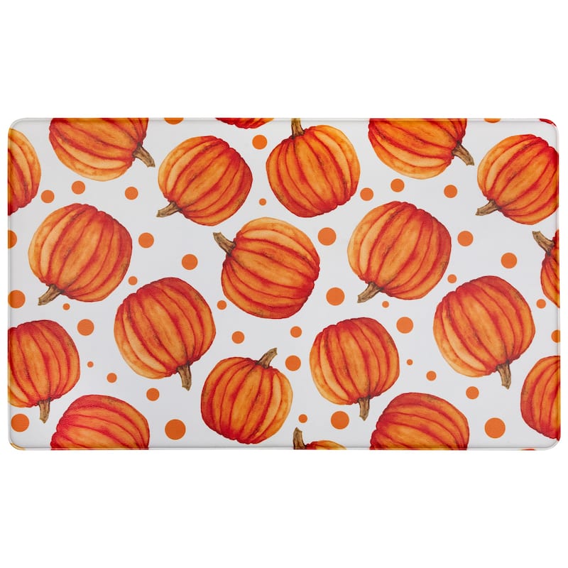 Pumpkins Fall Harvest Kitchen Comfort Anti-Fatigue Floor Mat - 17.75" x 29.5"