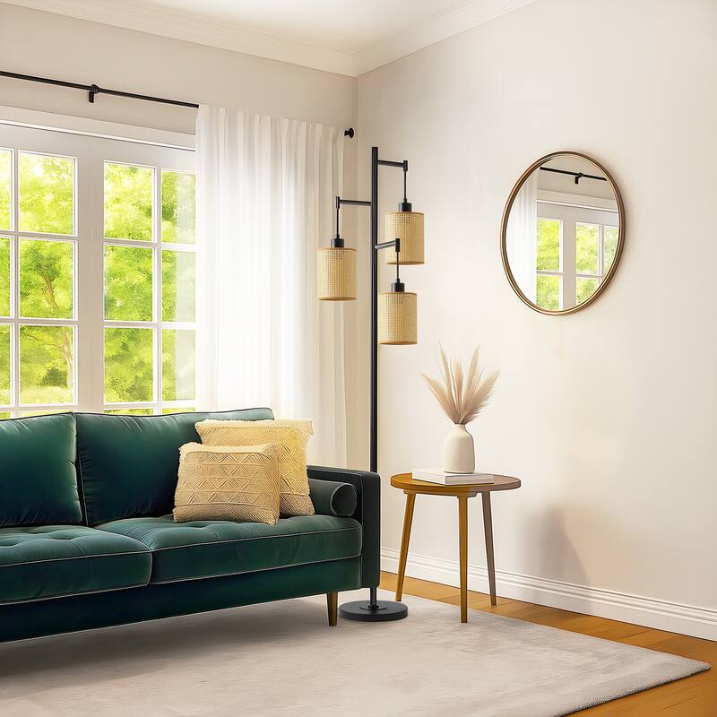 GetLedel 68.9" Bohemian Tree Floor Lamp with Foot Switch
