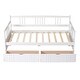 preview thumbnail 11 of 16, Twin Size Floor Bed Frame for Kids, Wood Montessori Floor Beds with Fence Rail for Boys Girls
