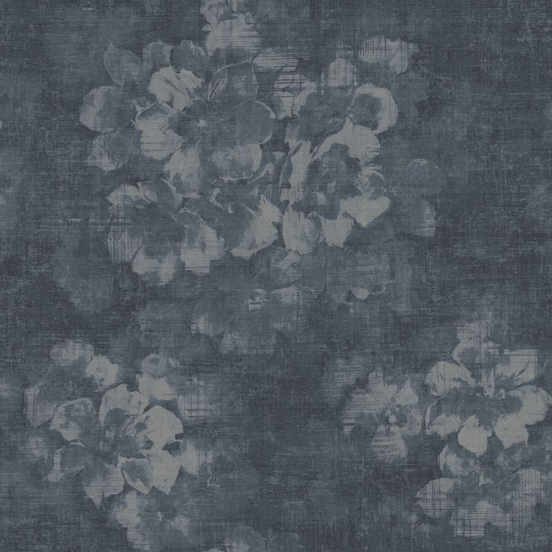 Galerie Wallcoverings Atmosphere Mystic Floral Non-woven Matte Wallpaper Roll - 33 feet x 21 inches - Blue