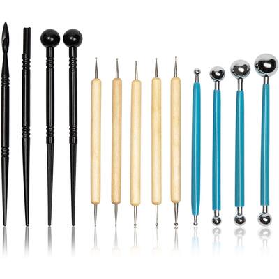 Bright Creations 13 Pcs Ball Stylus Dotting Tools Polymer Modeling Clay Sculpting Rock Painting