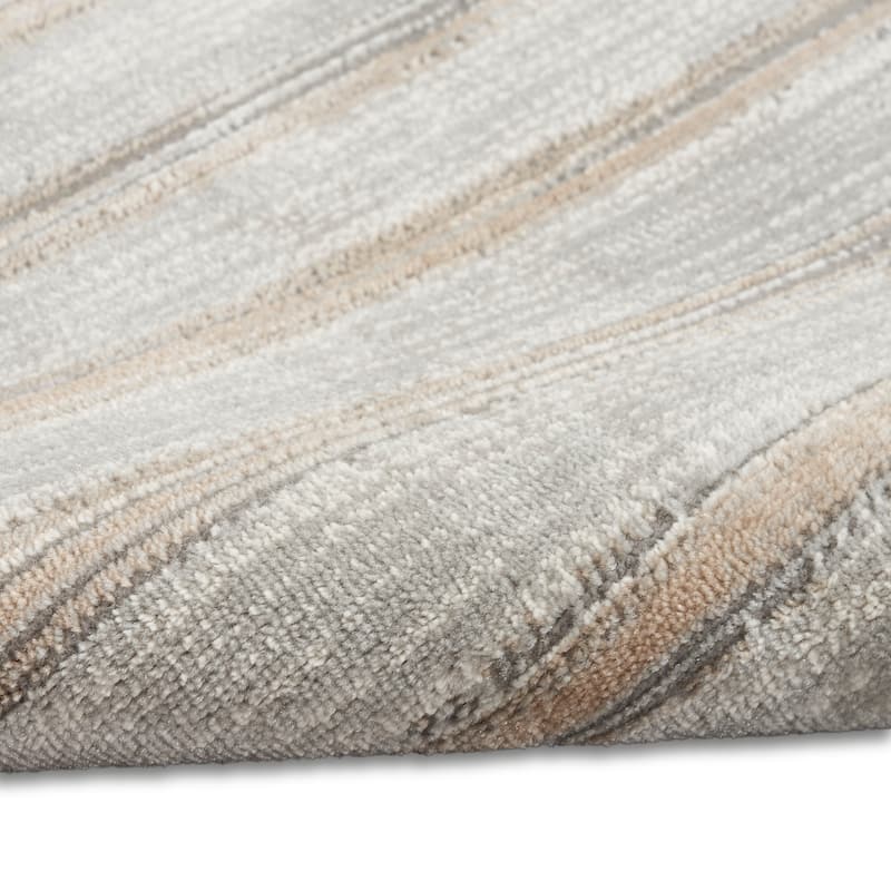 Calvin Klein CK011 Verdant Indoor only Grey Striped Area Rug