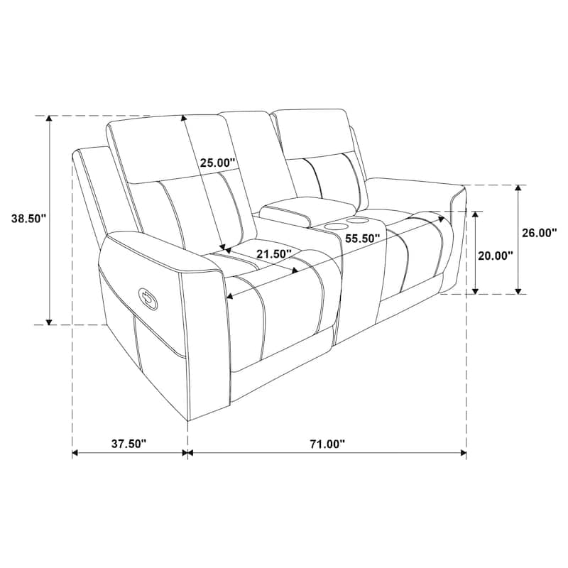 Brentwood Upholstered Motion Reclining Loveseat