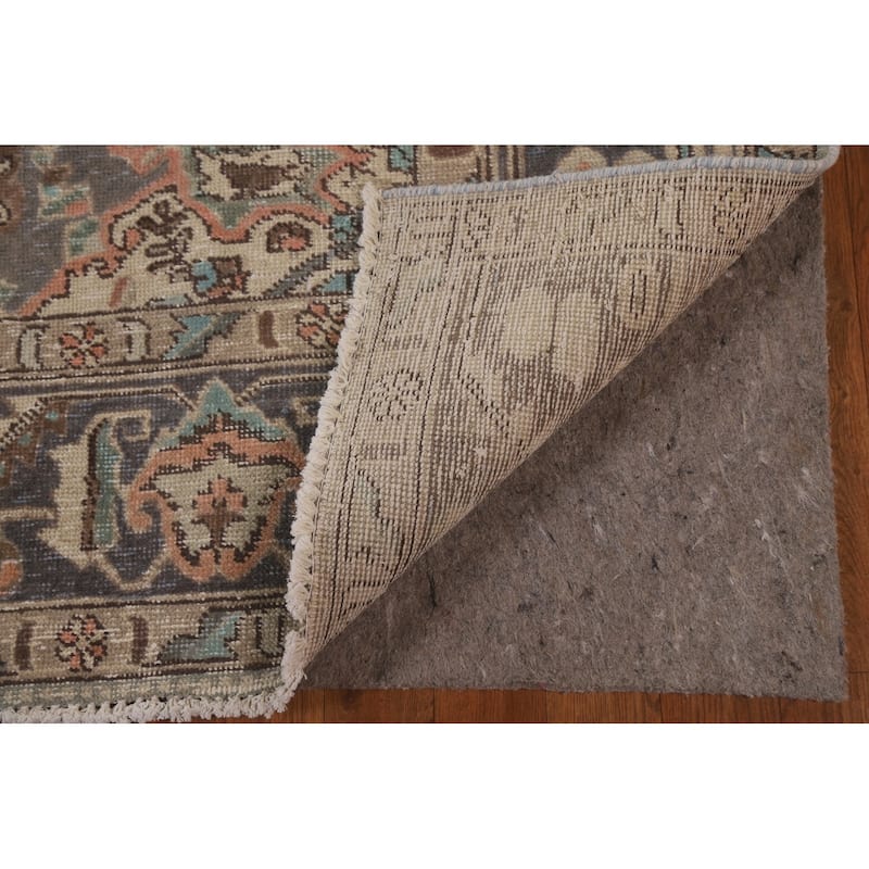 Distressed Tabriz Persian Antique Area Rug Living Room Wool Carpet - 6'4" x 9'2"