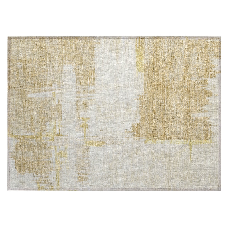 Machine Washable Indoor/ Outdoor Chantille Abstract Modern Rug