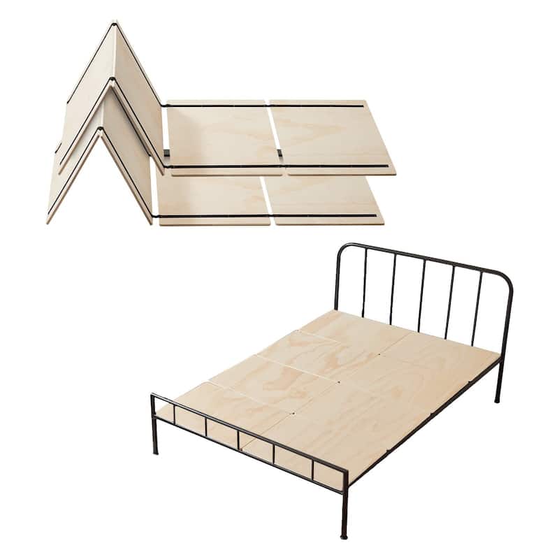 Natural Wood Pine Plywood Foldable Bunkie Board with Ventilated Webbing Straps