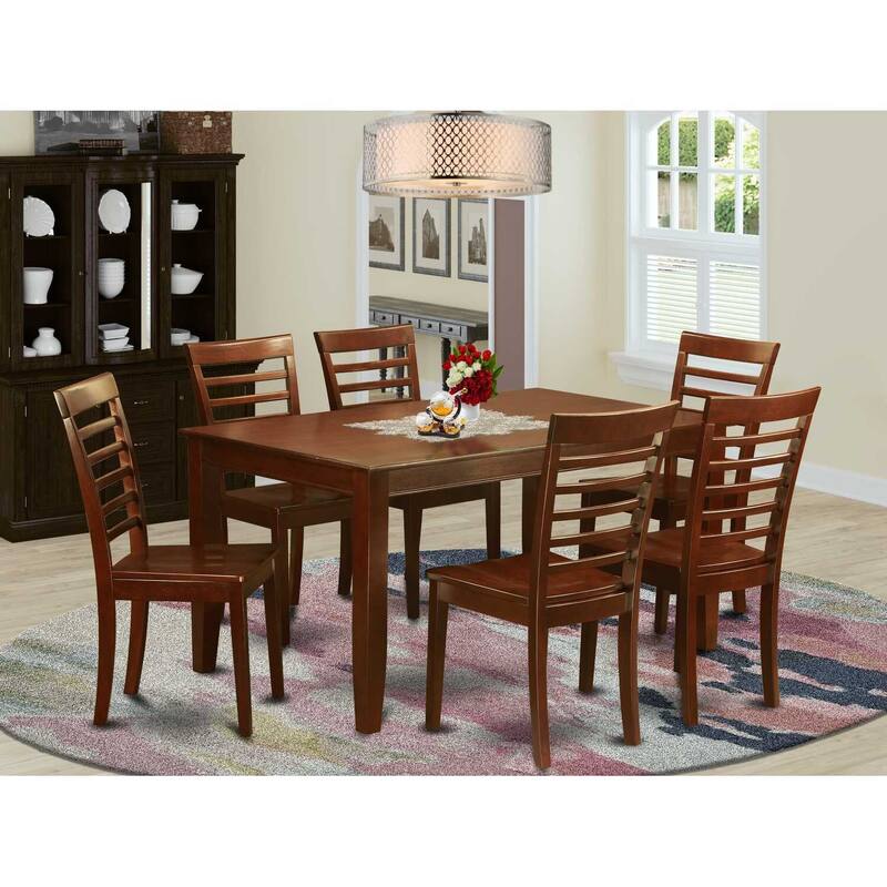 Modern Dining Set - Kitchen Table with Chairs - Rectangular Table & Seats