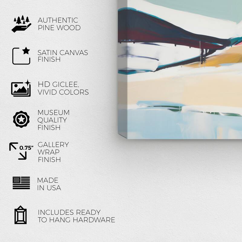 Wynwood Studio Nature and Landscape Mountain like Meringue White and Modern & Contemporary Wall Art Canvas Print