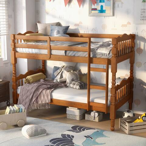 Furniture of America Dazy Traditional Twin over Twin Bunk Bed