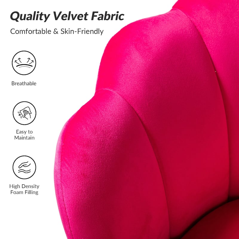 Xabier Cute Modern Upholstered Barrel Chair Accent Chair with Tufted Back by HULALA HOME