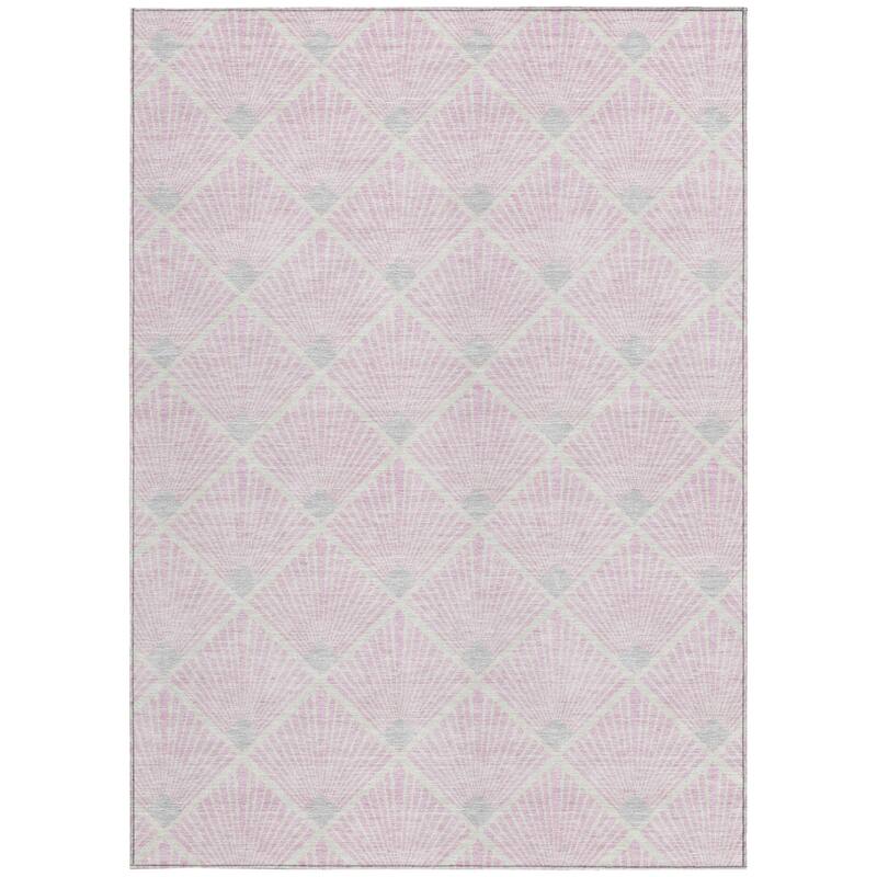 HomeRoots Geometric Transitional Rectangle Outdoor Rug