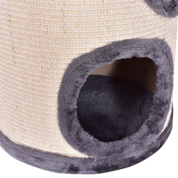 Shop Gymax Cat Tower 3 Story Kitten Cat Tree Condo Scratch Free