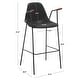 preview thumbnail 38 of 44, SAFAVIEH Tanner Mid-century Faux Leather Barstool - 25" W x 21.5" D x 39" H