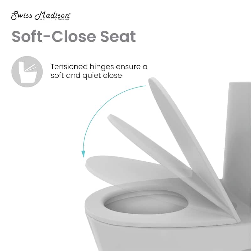 Angers One-Piece Elongated Toilet Vortex Dual-Flush 1.1/1.6 Gpf In Matte Grey - 26.7" x 16.1" 30.9"