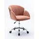 preview thumbnail 10 of 8, Modern Swivel Office Chair with Casters, Adjustable Lift Height, Pink