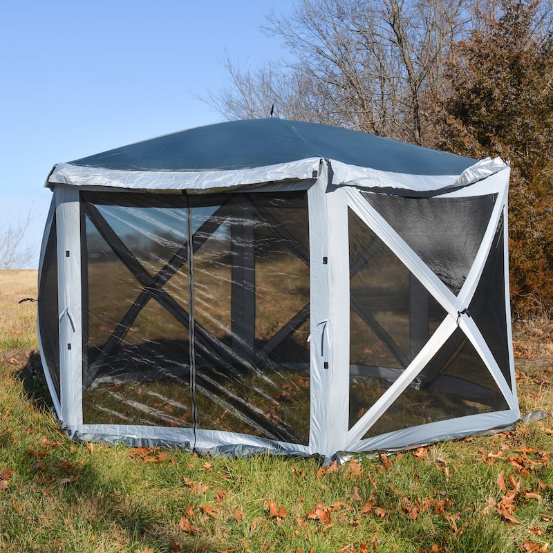 Buffalo Outdoor 11 ft. x 11 ft. Screened Pop Up Shade Tent