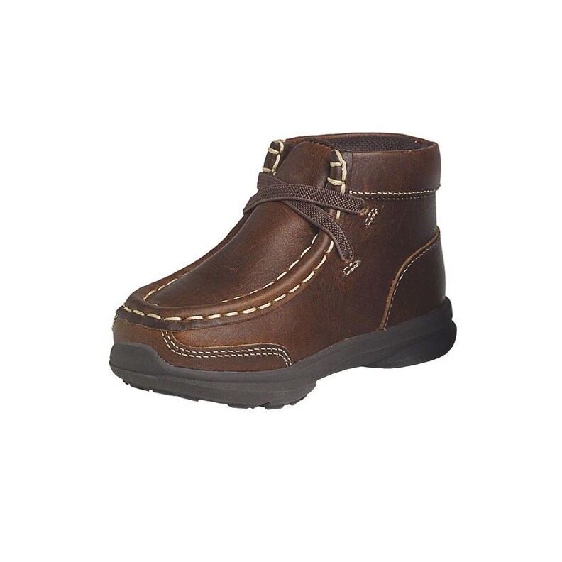 Shop Ariat Casual Shoes Boys Garrison Lace Chukka Lace Brown