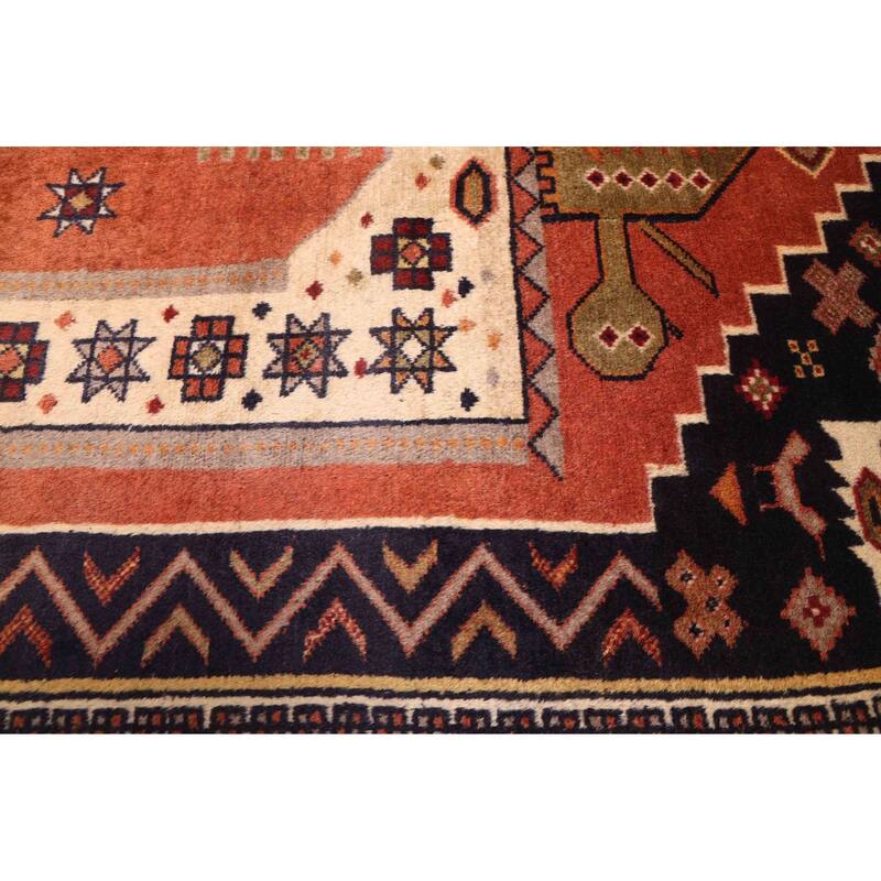 ECARPETGALLERY Hand-knotted Melis Vintage Copper Wool Rug - 4'2 x 5'8