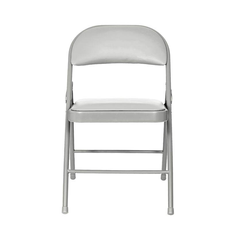 Hampden Furnishings Bernadine Basics Collection Vinyl Folding Chair, Pack of 4