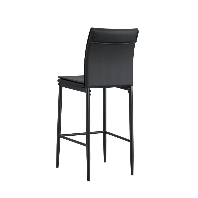 Black Leather Dining Counter Height Chair Set of 2 Bed Bath & Beyond