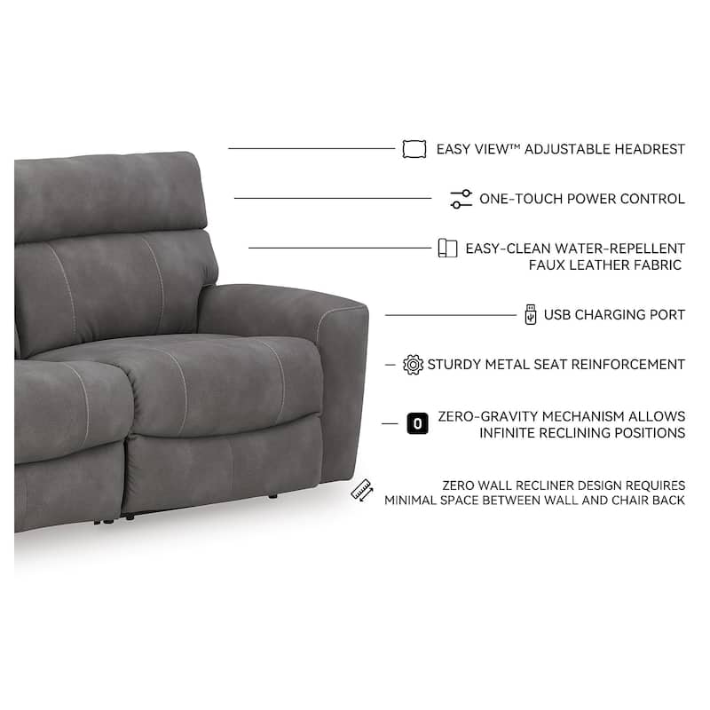 Signature Design by Ashley Next-Gen DuraPella 3-Piece Power Reclining Sectional Sofa - 105"W x 42"D x 42"H