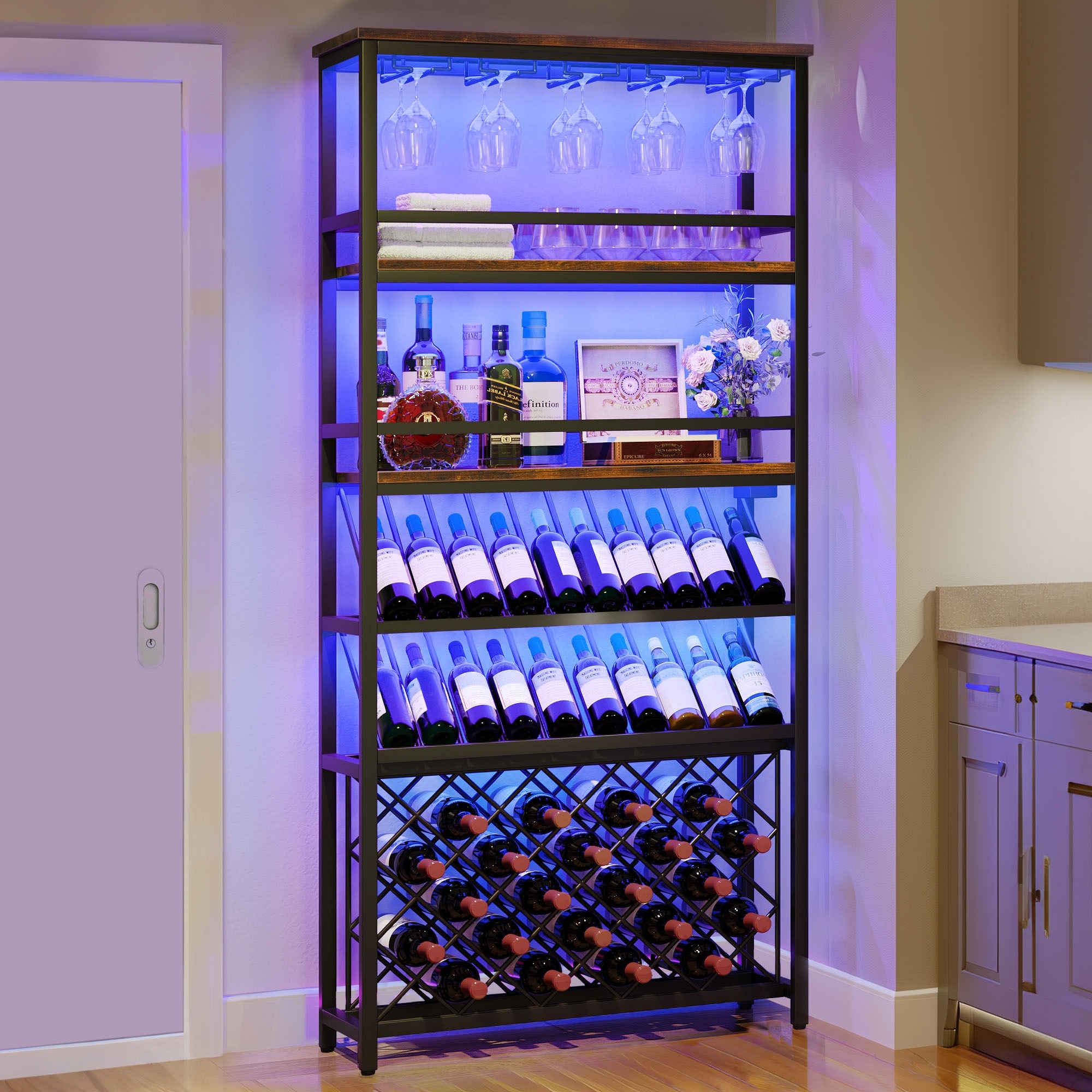 Besta wine rack best sale and liquor cabinet