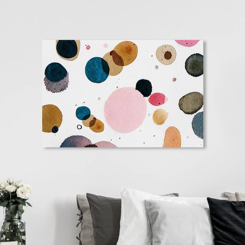 Wynwood Studio Canvas Abstract Garden of Midcentury Brown and Ochre Mid-Century Modern Wall Art Canvas Print - 36 x 54