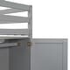 preview thumbnail 7 of 16, Wood Twin Size Loft Bed with Built-in Storage Wardrobe and 2 Windows - Perfect for Play and Sleep - Gray