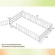 preview thumbnail 4 of 5, Kids Wood Montessori Bed Twin Floor Bed with Door & Fence