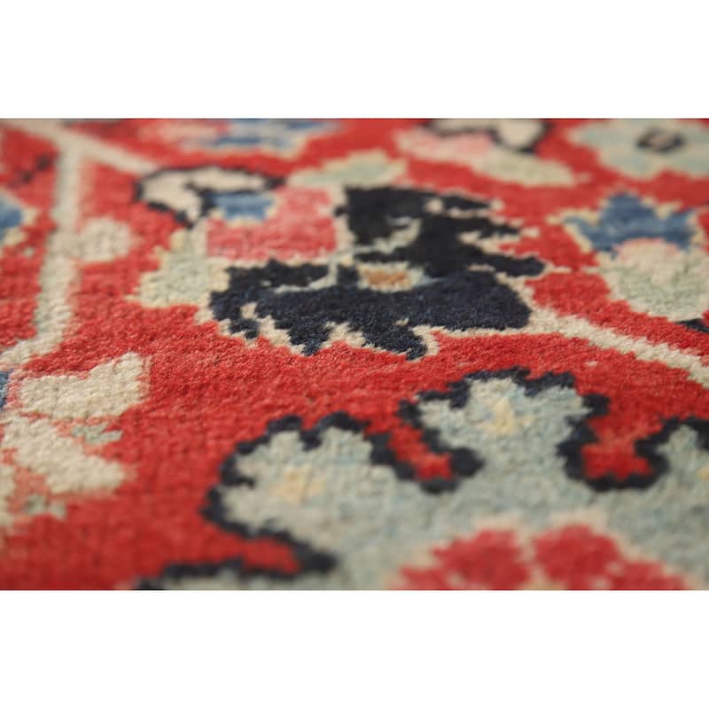 Hand Knotted Oriental 100% Wool Carpet Traditional All-Over Red Mahal Area Rug - 12' 8'' X 9' 6''