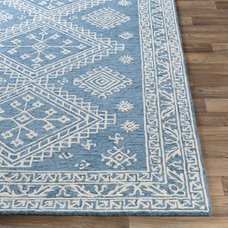 Livabliss Lorna Handmade Triple Medallion Wool Area Rug
