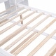 preview thumbnail 2 of 32, Full Size Storage Platform Bed with Pull Out Shelves and Twin Size Trundle, White