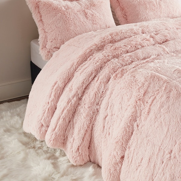 Shop Intelligent Design Leena Shaggy Faux Fur Comforter Set On Sale Overstock 27333477