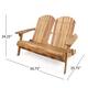 Malibu Outdoor Wood Adirondack Loveseat by Christopher Knight Home