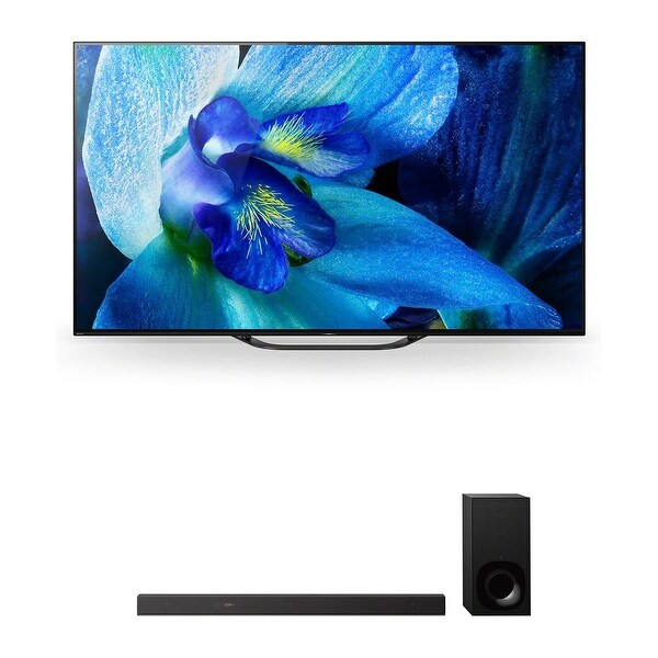 Sony XBR-65A8G 65" BRAVIA OLED 4K HDR TV and HT-Z9F 3.1-Channel Dolby Atmos Sound Bar with Subwoofer