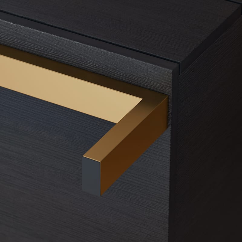 Timechee 17.9'' Tall 2 - Drawer Nightstand Metal Legs(1 Piece)