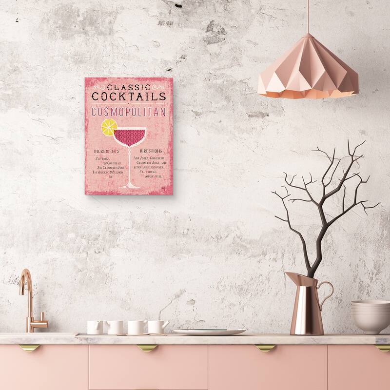 Classic Cocktails Cosmopolitan Pink Canvas Art Print