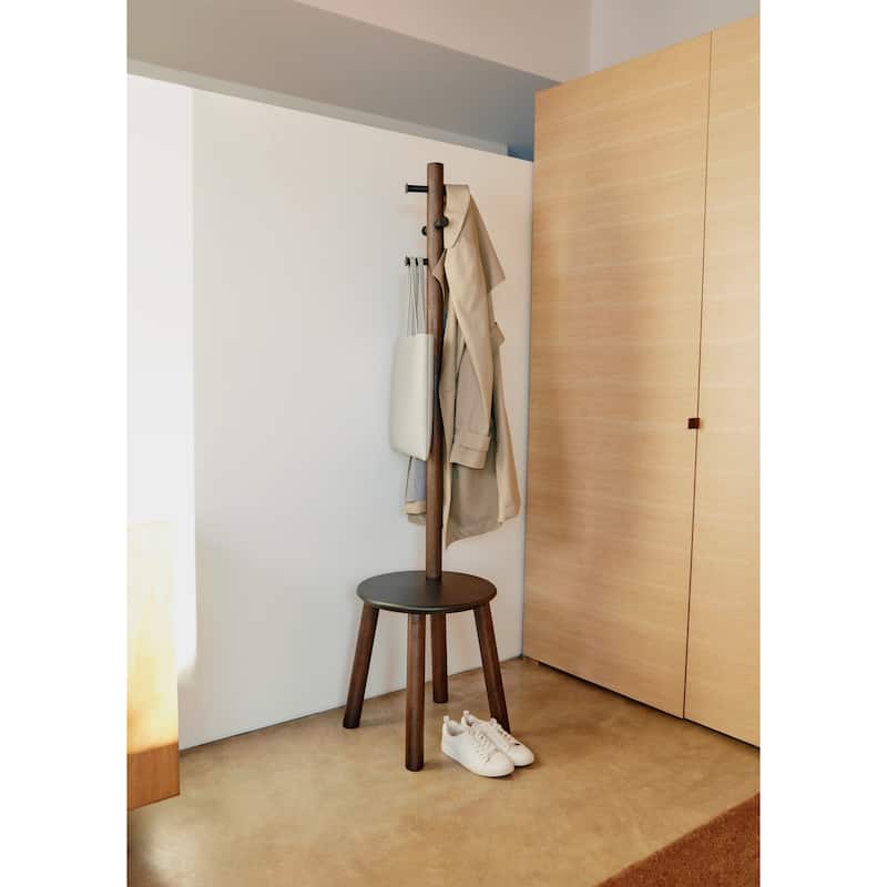 Umbra 1014257 Pillar 20 x 65" MDF and Steel Coat Rack with Storage