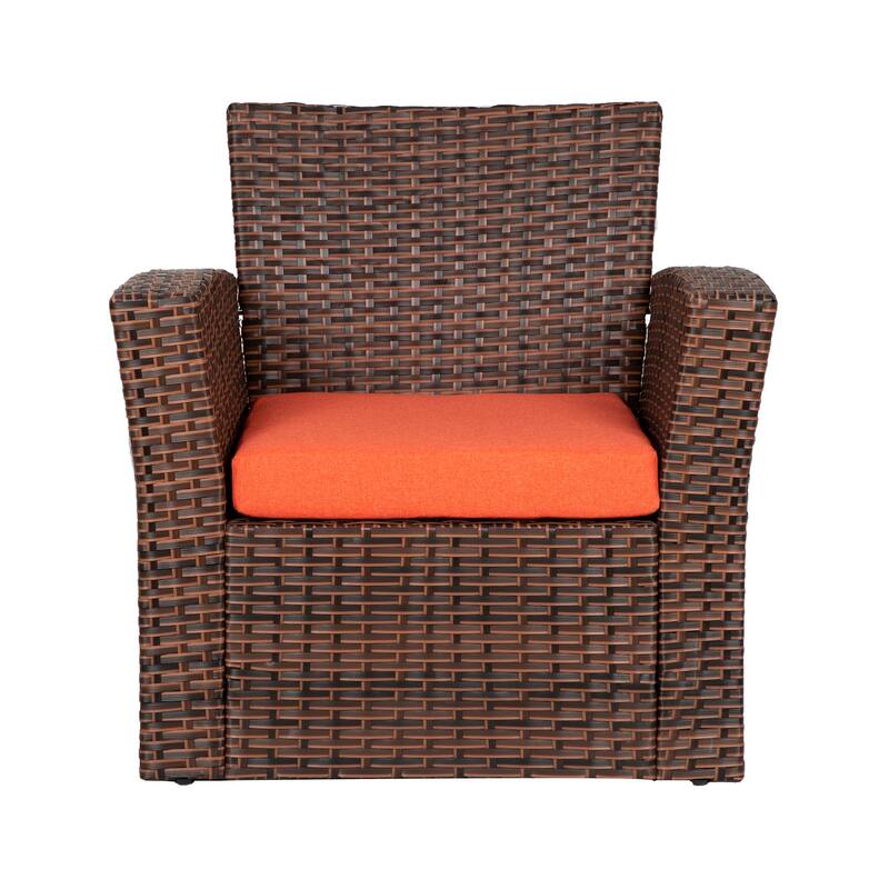 Grandview Outdoor 4-piece Brown Patio Conversation Set with Cushions