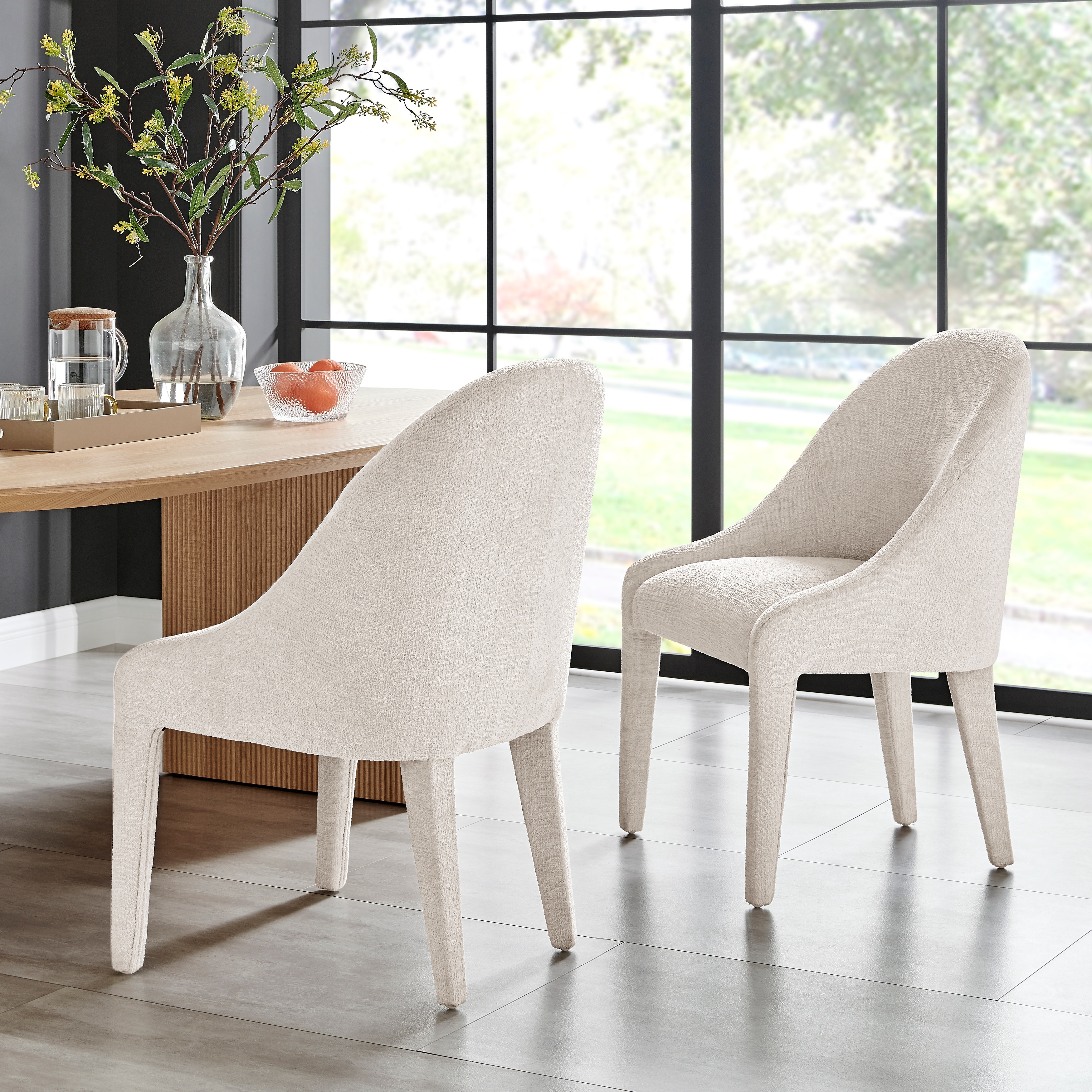 NPD Furniture Stacy Chenille Dining Side Chair