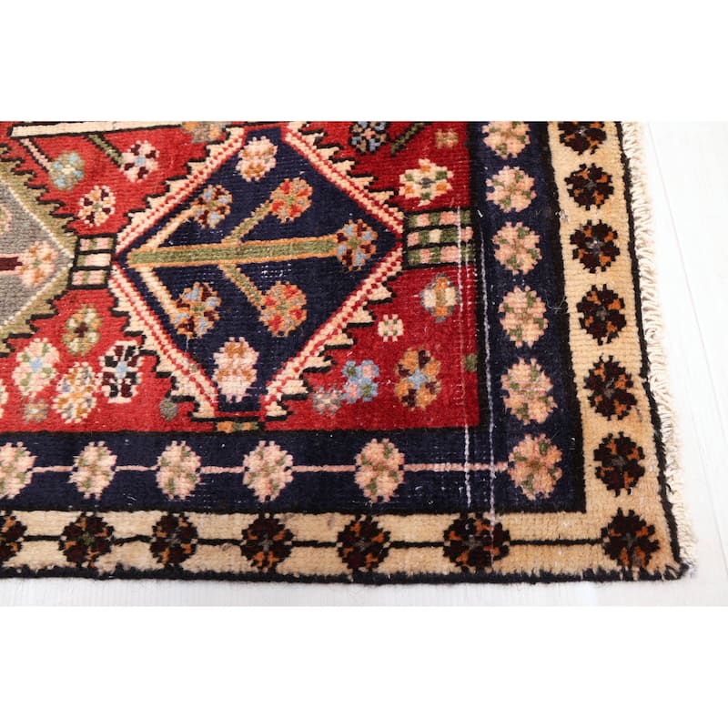 ECARPETGALLERY Hand-knotted Kayseri Vintage Red Wool Rug - 4'5 x 6'5