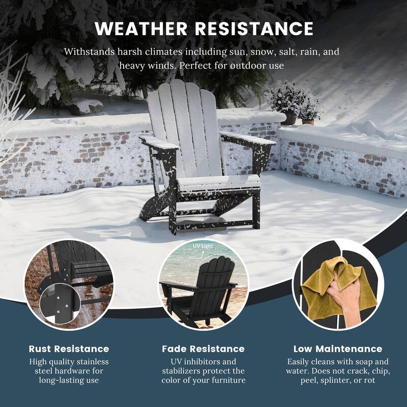 Aderson Outdoor Poly Adirondack Chair with Ottoman
