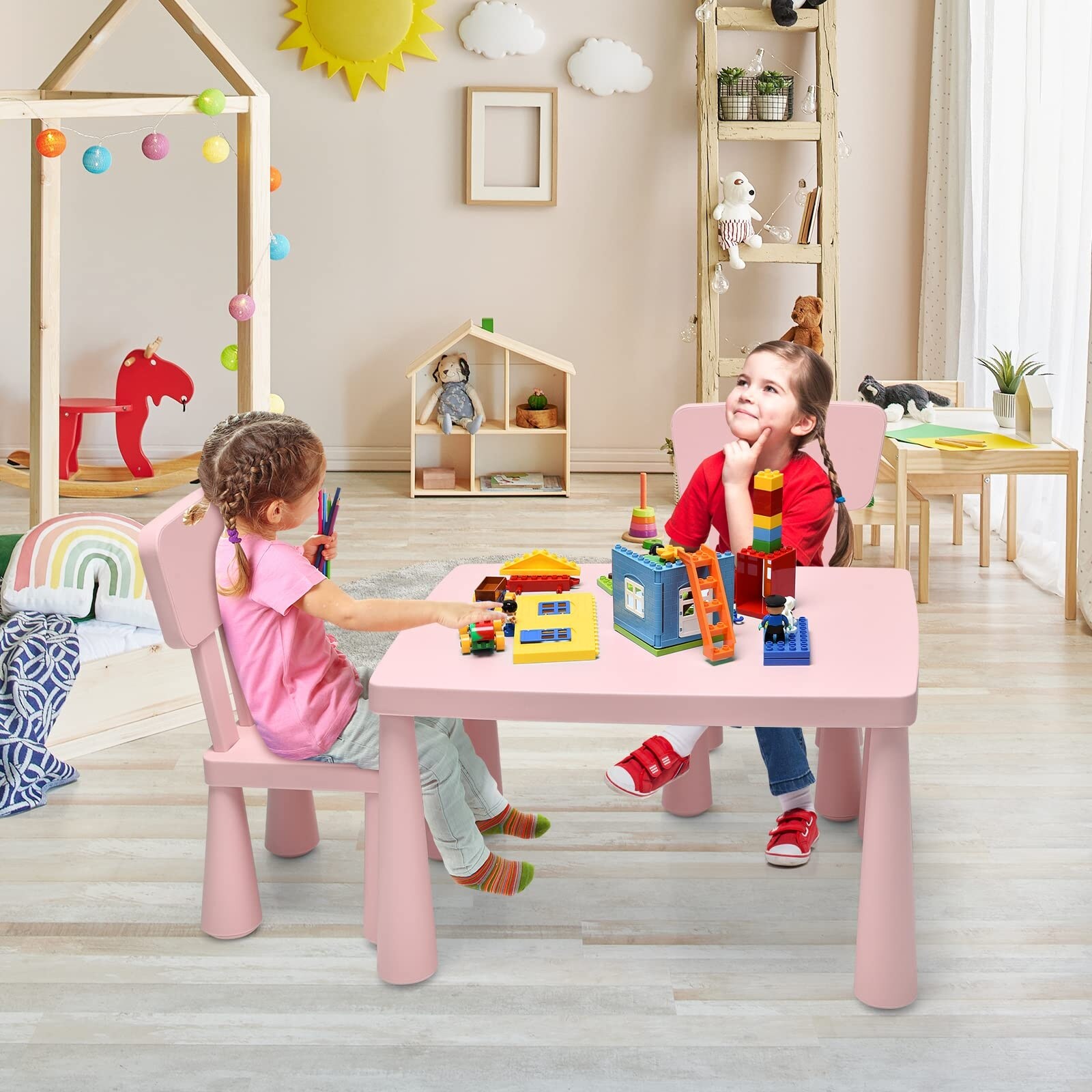 Kids craft table and chairs store