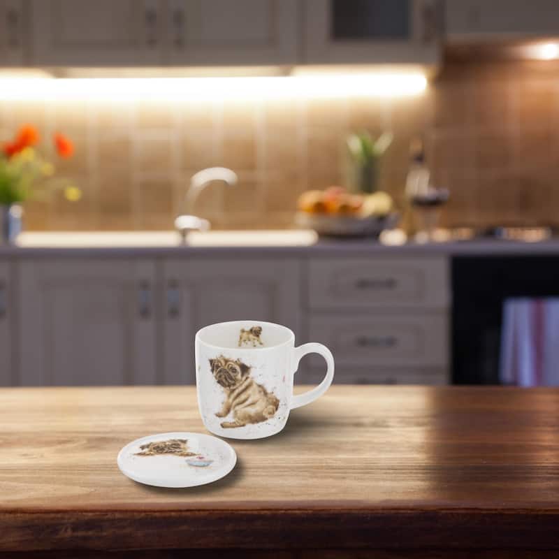 Royal Worcester Wrendale Designs Mug and Coaster Set Assorted Animal