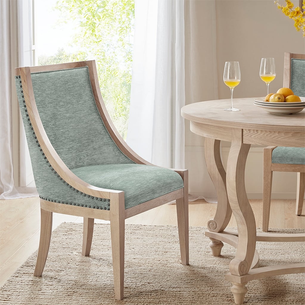 1-Piece Upholstered Dining Chair Side Chairs with Nailhead Trim