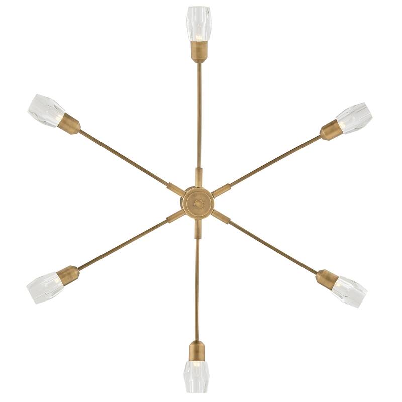 Fredrick Ramond FR33326 Atera 6 Light 45" Wide LED Crystal Sputnik