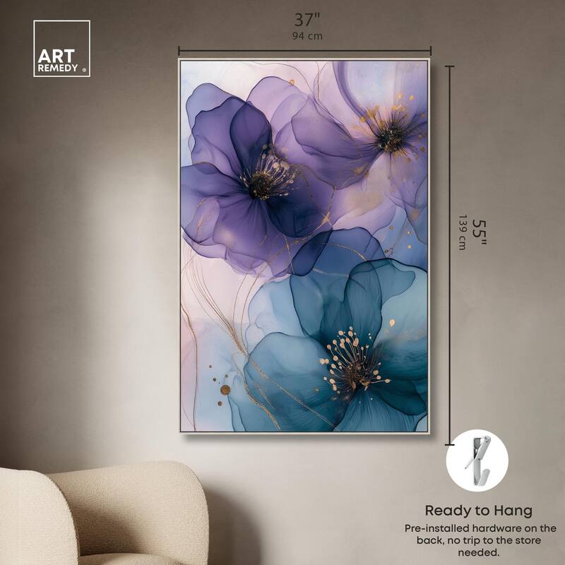 Gilded Cyanescence II Canvas by Art Remedy