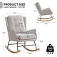 preview thumbnail 29 of 54, HOMYKA 25.2” Wide Rocking Chair with Button Accents for Nurseries