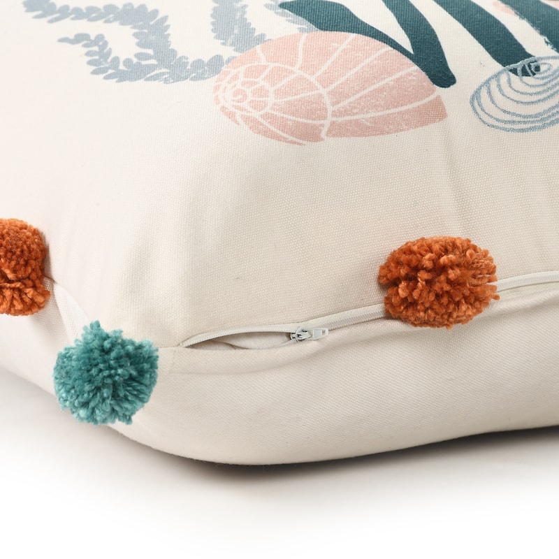Sevita Multi Coastal Sea La Vie Polyester Throw Pillow, 20" x 20"